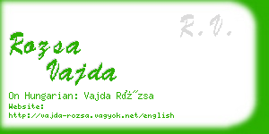 rozsa vajda business card